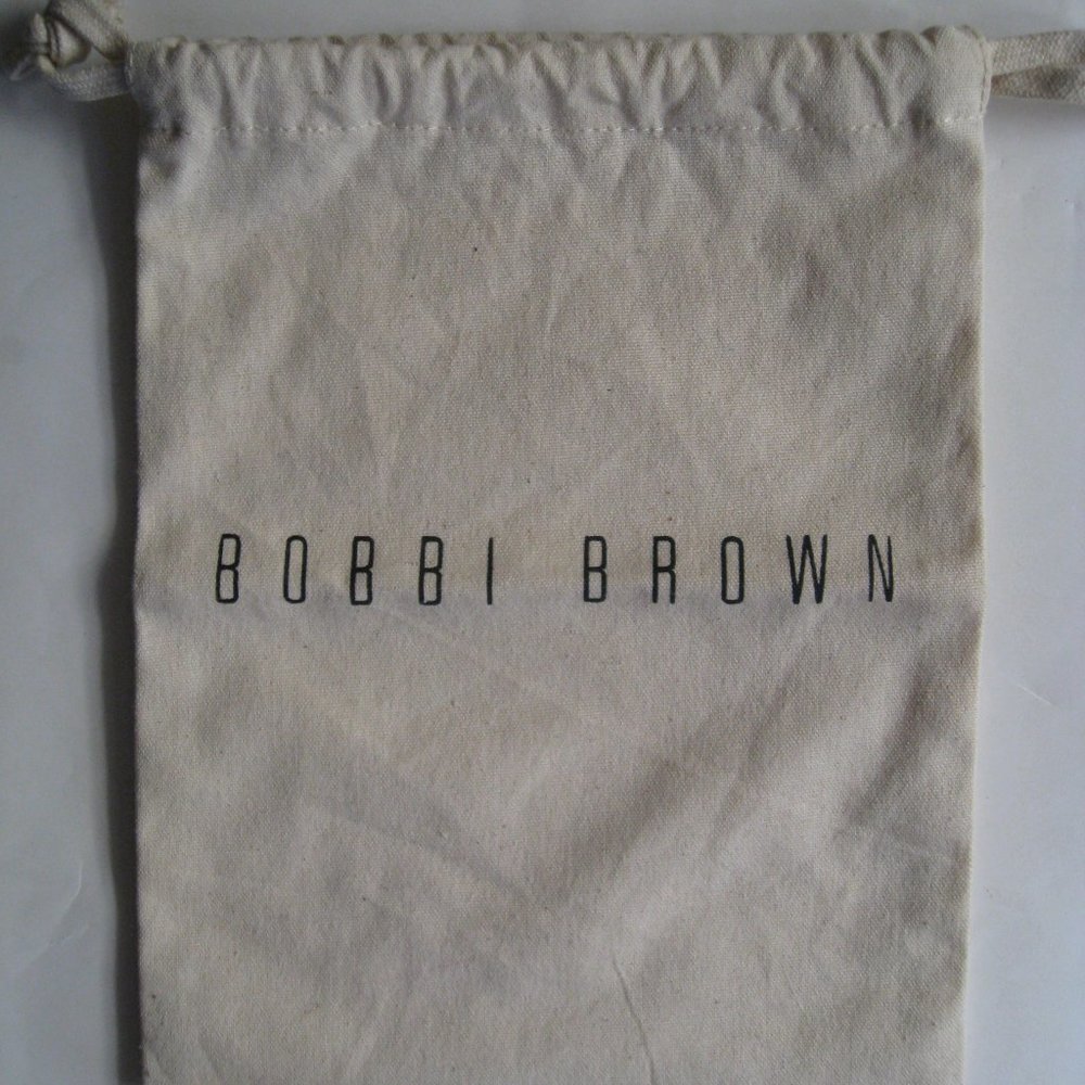 Bobbi Brown Dust Bag Beige with Drawstring 9 1/2" x 7 1/2" 100% Muslin Cotton
